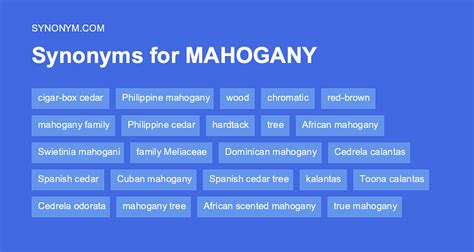 mahogany antonym